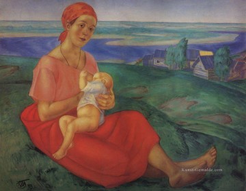 Mutter Kind Mutterschaft 1913 Kuzma Petrov Vodkin Ölgemälde